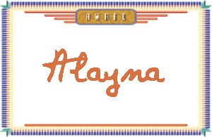 Alayna的手写英文