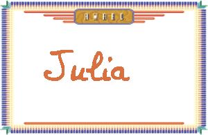 Julia的手写英文